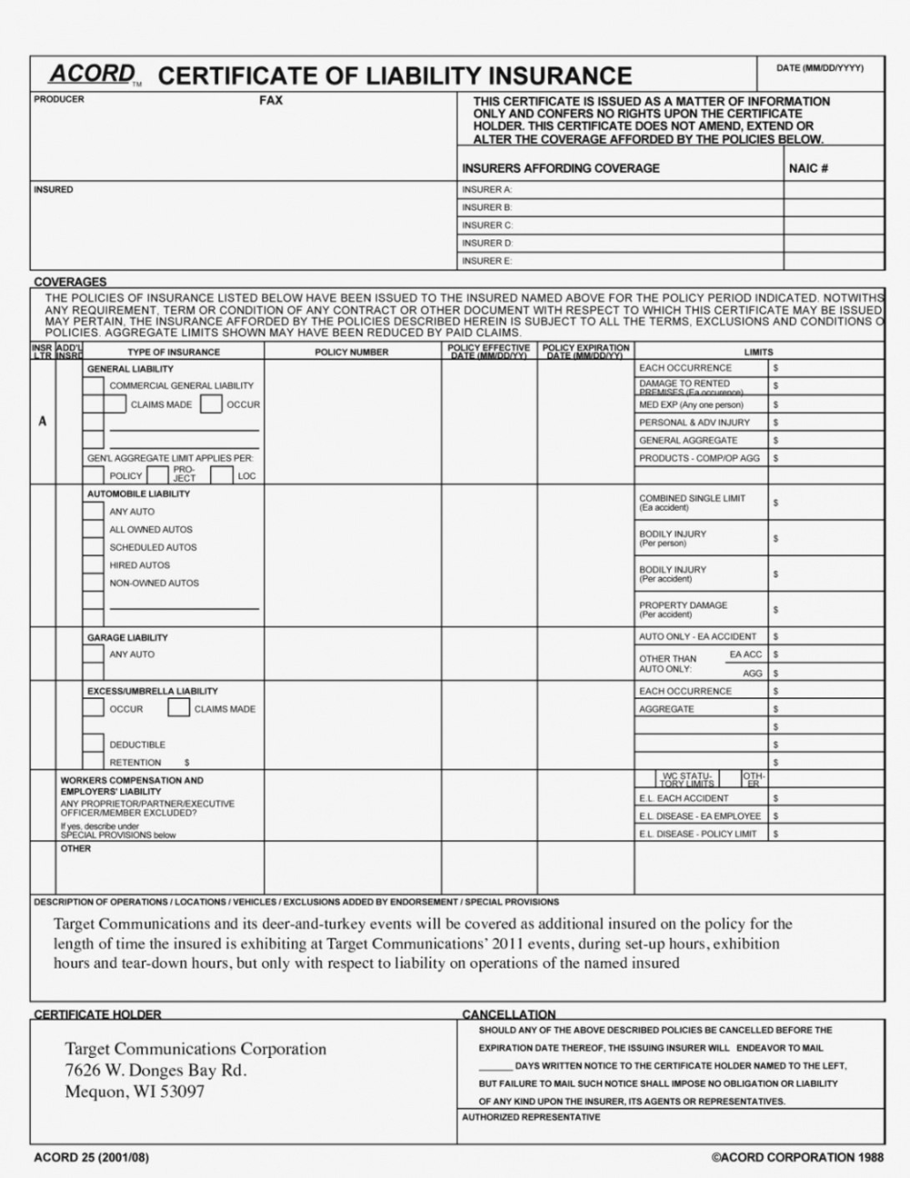 You are currently viewing Acord Certificate of Insurance Template Free (97% Integrating Technology)