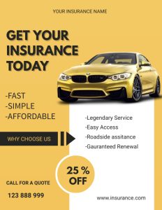 Read more about the article Auto Insurance Flyer Template Free Design (Drive with 100% Confidence)