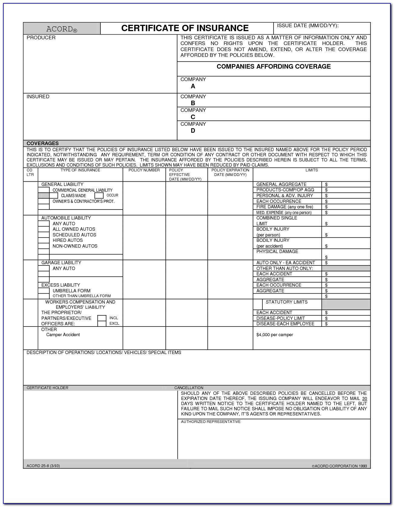 blank certificate of insurance template, fillable certificate of insurance template, blank certificate of insurance acord form, blank certificate of insurance sample, blank certificate of liability insurance form, blank certificate of liability insurance template