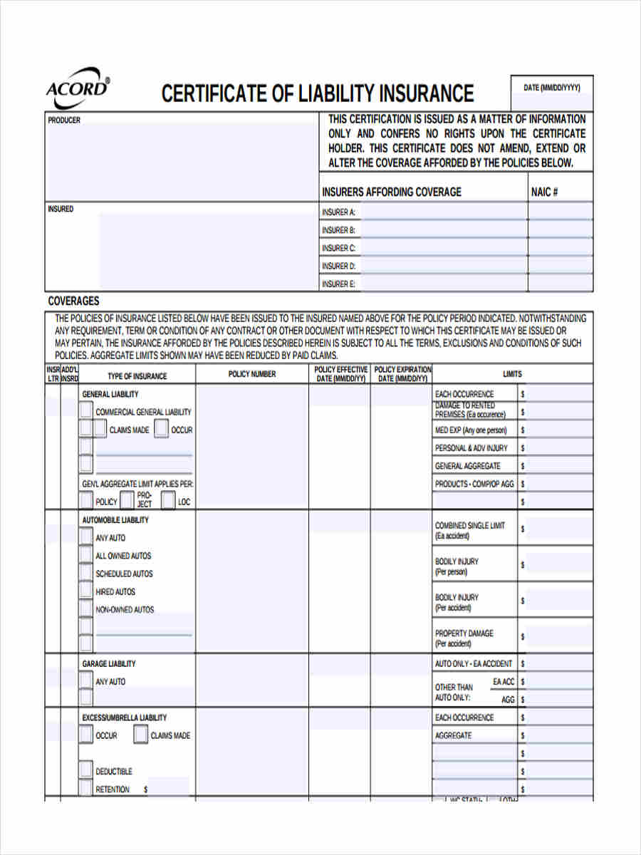 You are currently viewing Certificate of Insurance Acord Form Free Fillable (Why Every 2024 Business Needs)