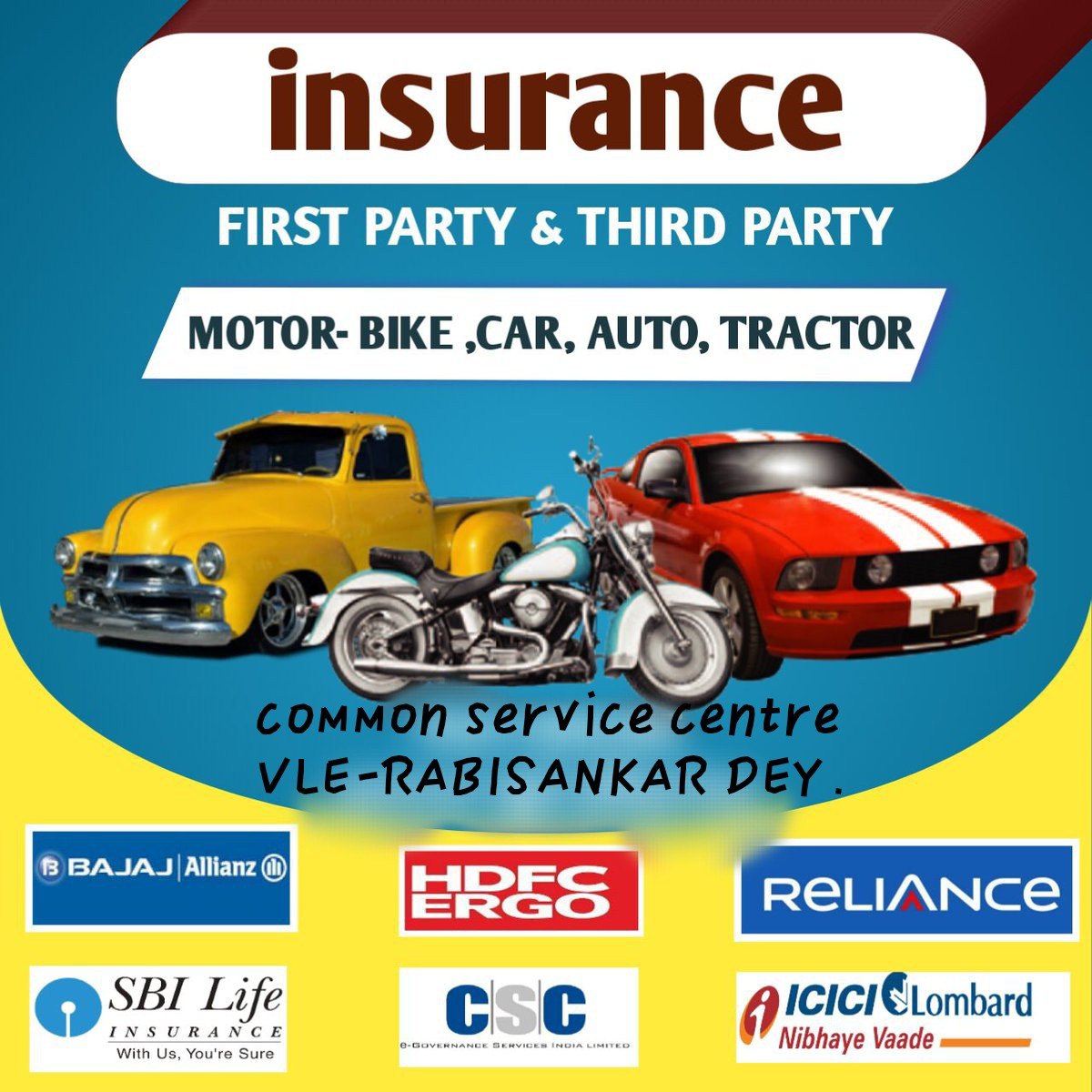 Read more about the article Free Vehicle Insurance Advertisement Poster Design (Safety Driving 1st)