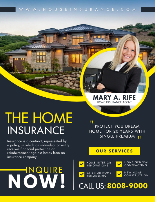 Read more about the article Home Insurance Flyer Template Free (100% Your Home’s Best Friend)