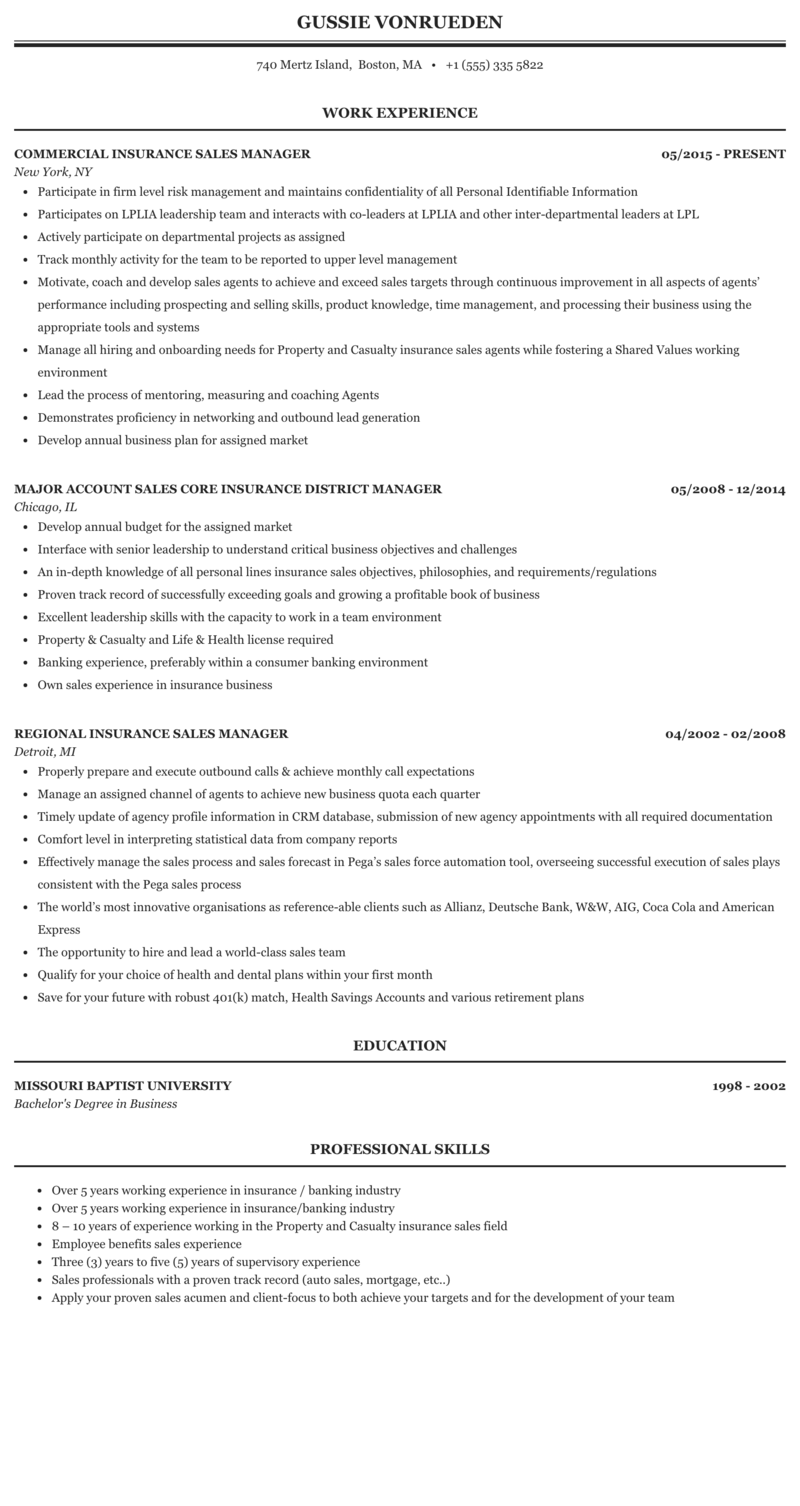 life insurance sales resume, life insurance sales manager resume format, life insurance agent resume, life and health insurance agent resume