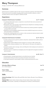 Read more about the article Free 2024 Dental Office Insurance Coordinator Resume Examples