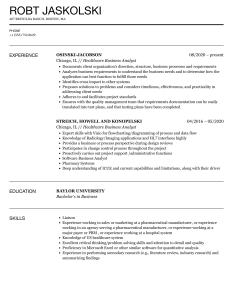 Read more about the article Free Health Insurance Business Analyst Resume Sample for 90% Efficiency