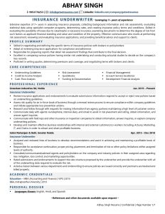 Read more about the article Insurance Underwriter Resume Example (100% FREE Ideas)