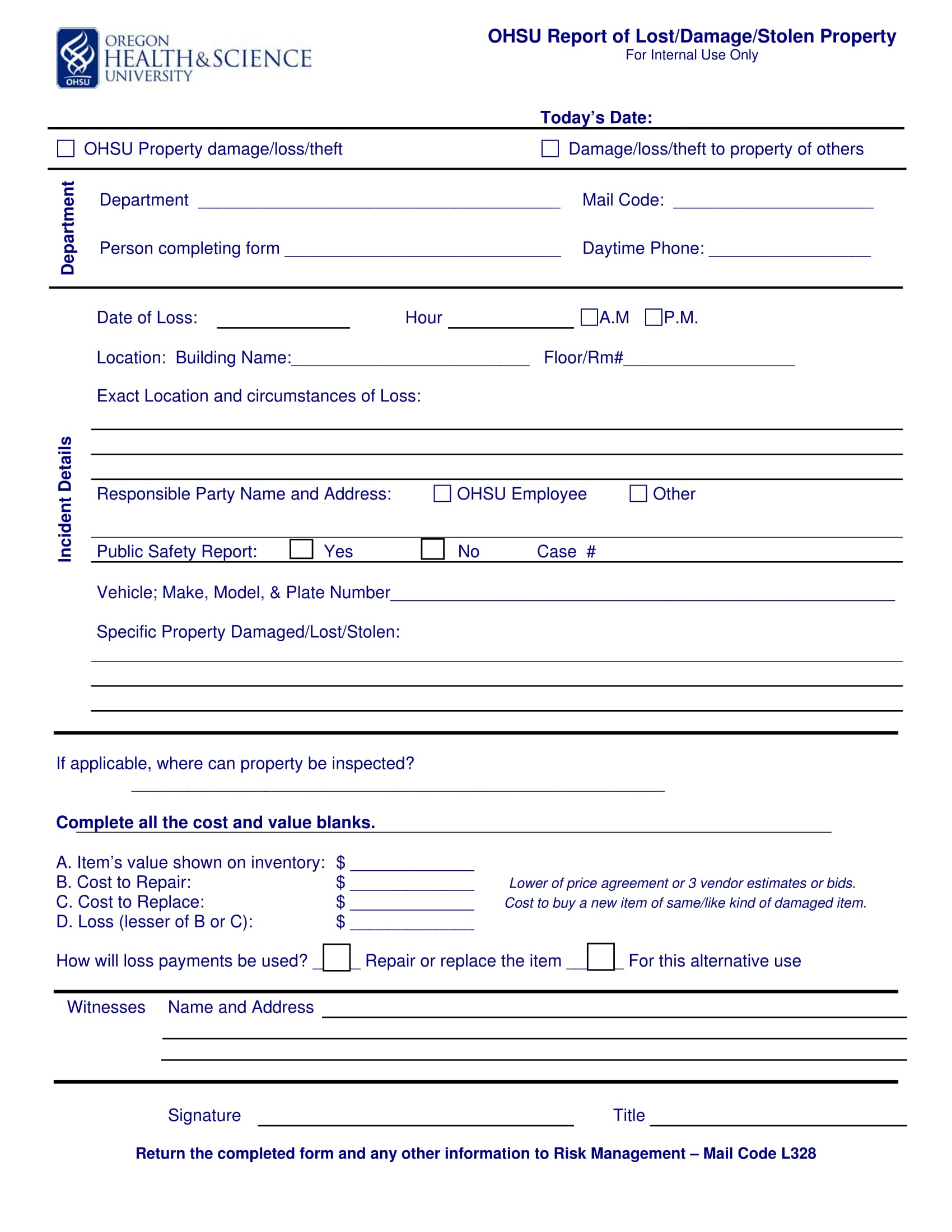 Read more about the article TOP 2024 Damage Report Form Template Free Ideas